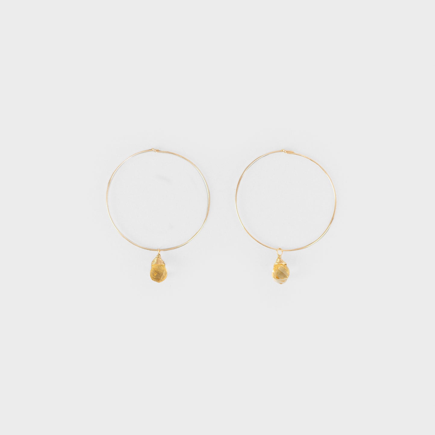 CITRINE HOOPS