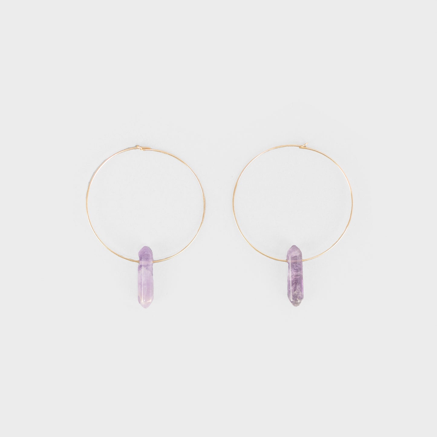 AMETHYST HOOPS