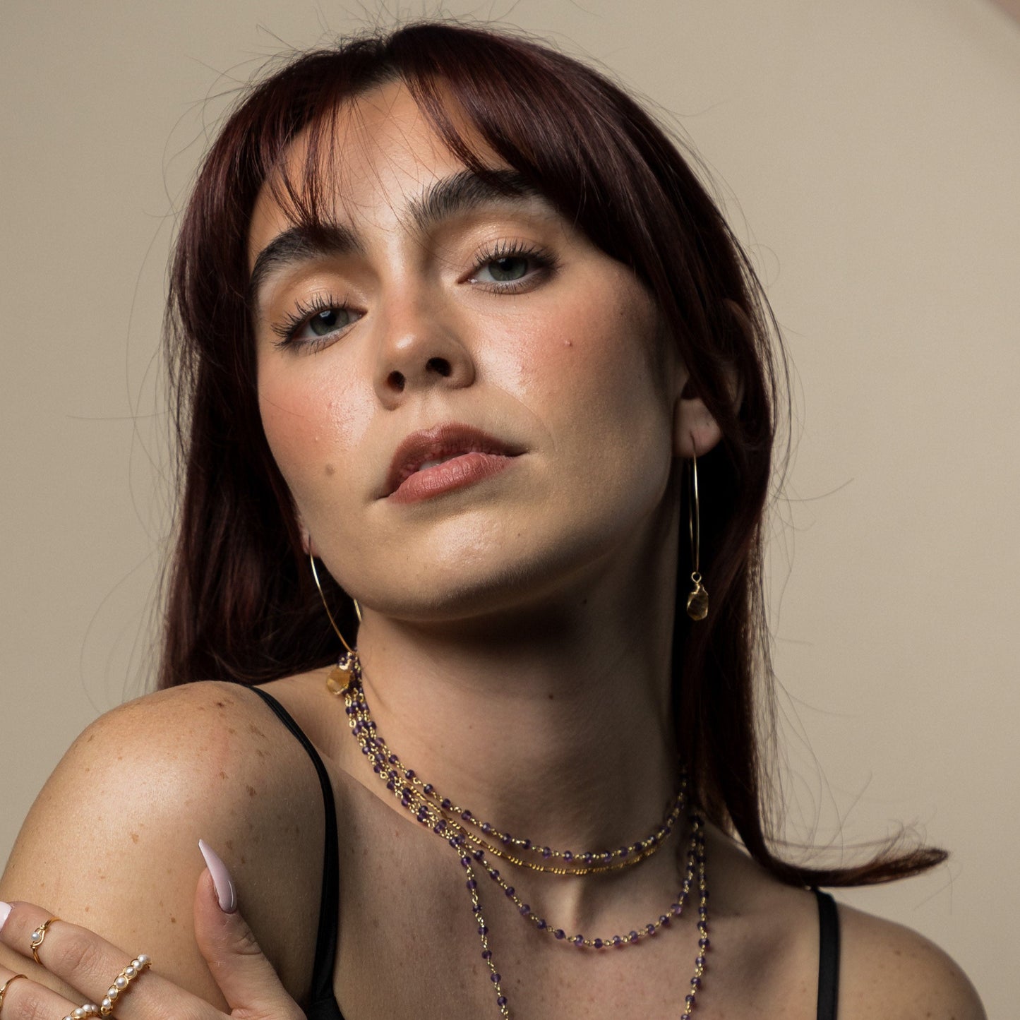 CITRINE HOOPS